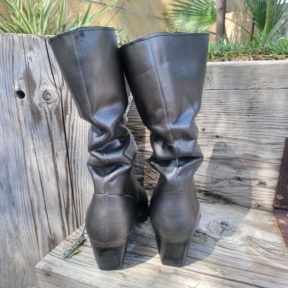 Vintage Silver Gray Womans Boots 8 - Picture 4 of 7